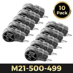 10PK Label Cartridge for Brady BMP21-PLUS M21-500-499 Nylon Black/White 1/2″x16′