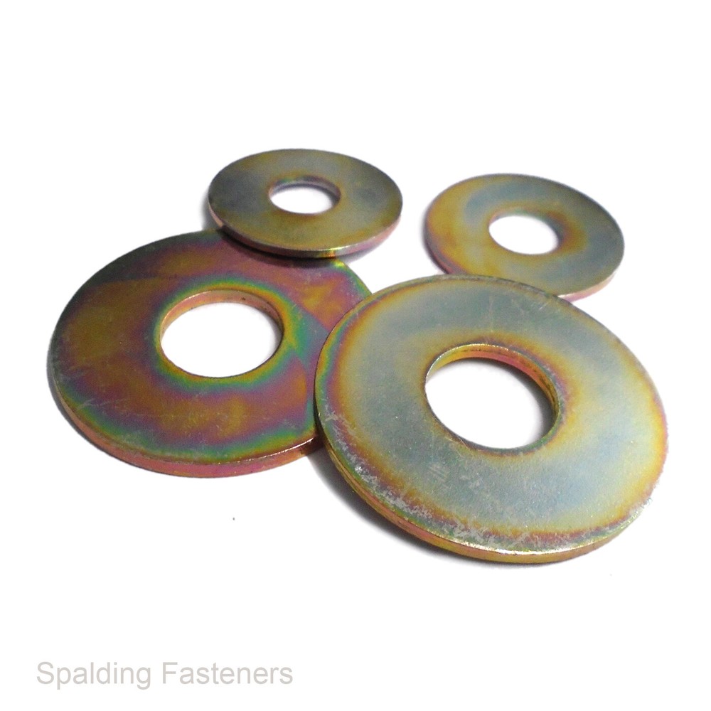 Zinc Yellow Penny Repair Mudgard Washers For Metric Screws & Bolts
