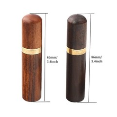 3 Pack Wood Toothpick Holder Portable Mini Pocket Tooth Dark & Light Brown