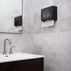 Wall Mounted Black Paper Towel Tri-Fold Towel Dispenser With Easy Installation
