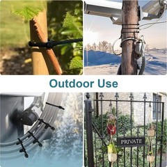Self-Locking Ties with 17-176 lbs Tensile Strength, for Indoor and Outdoor
