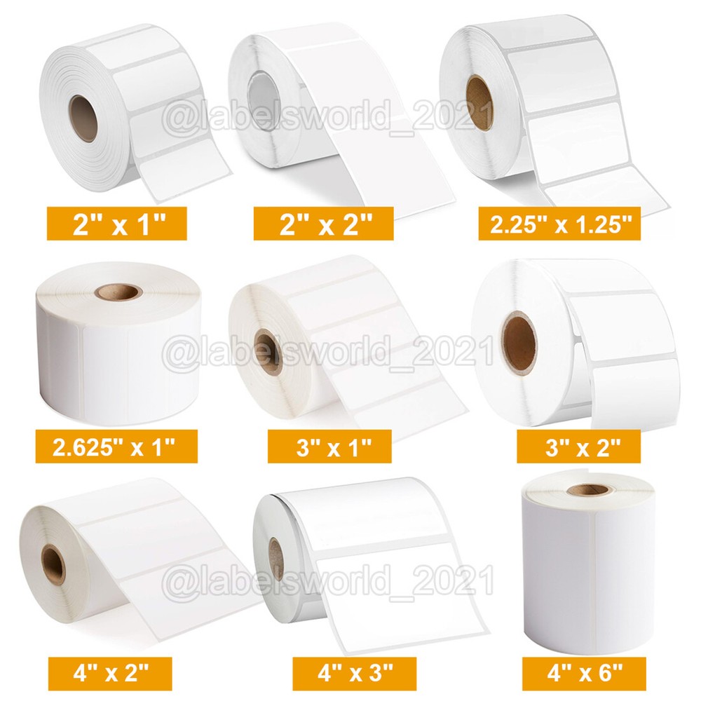 Direct Thermal Shipping Labels for Zebra Printer 4×6 2×2 3×2 4×3 3×1 2.25×1.25