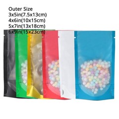 4CustomPrint Smell Proof Foil Mylar Heat Seal Open Top Stand Up Storage Pouches