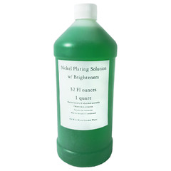 Nickel Plating Kit, 1 Quart Solution, Anode, Brighteners, Power Supply, Tutorial