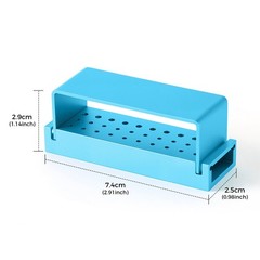 30 Holes Dental Burs Block Holder Disinfection Sterilization Box for RA FG Bur
