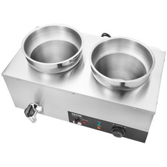 VEVOR Commercial Soup Warmer Soup Station with 2*7.4Qt Pot Soup Kettle Warmer