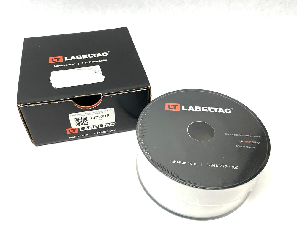 LabelTac LT202HP Pro Model High Perf. 10 Year Vinyl Label 2″ x 150′ Roll, White