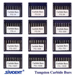 10pcs Dental Trimming Finishing Carbide Burs FG # Friction Grip Fit High Speed