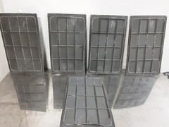 **LOT OF 5** EXPRESSLY & NBSP; HUBERT GRANITILES FULL SIZE BLACK TILE for buffet