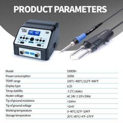 YIHUA 938BD+ Tweezers 2 in 1 Soldering Station Soldering Iron Kit Rework Station