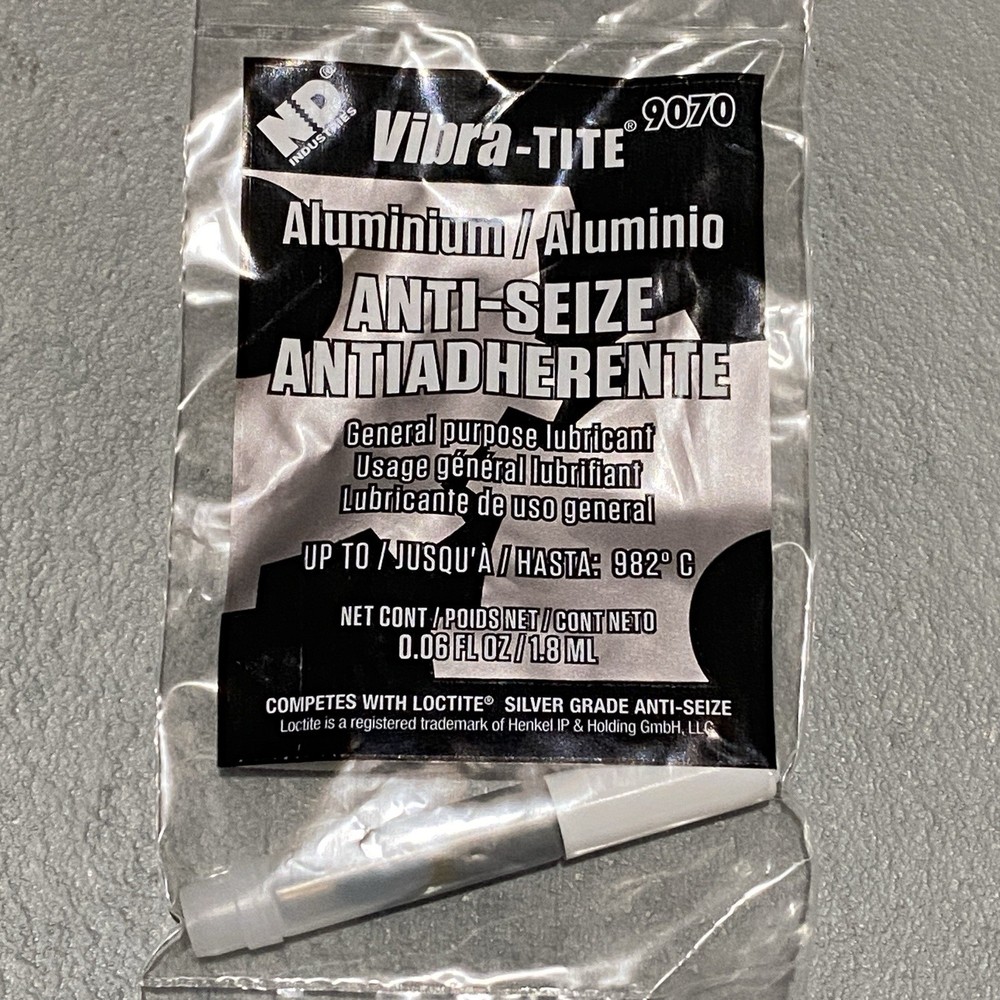 (Qty 100) Vibra-Tite 9070 Aluminum Anti-Seize Lubricant, 0.06 OZ, 1.8 mL
