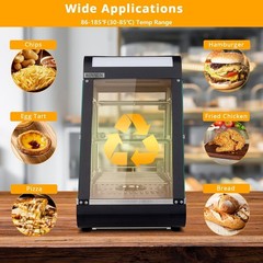 ROVSUN 3 Tier 15″ Commercial Heat Food Service Pizza Warmer Display Show Case