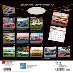 Corvette OFFICIAL | 2027 12×24″ (Hanging) Square Wall Calendar | Plastic-Free