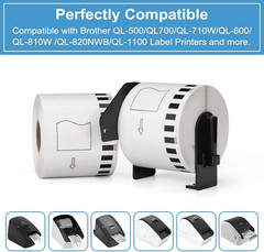 Continuous Label Tape Paper Roll 62mm x 100ft Compatible Brother QL Printer Use