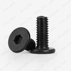 Black 304 Stainless Steel Allen Hex Socket Utrathin Flat Head Screws M2 M3 M4 M5