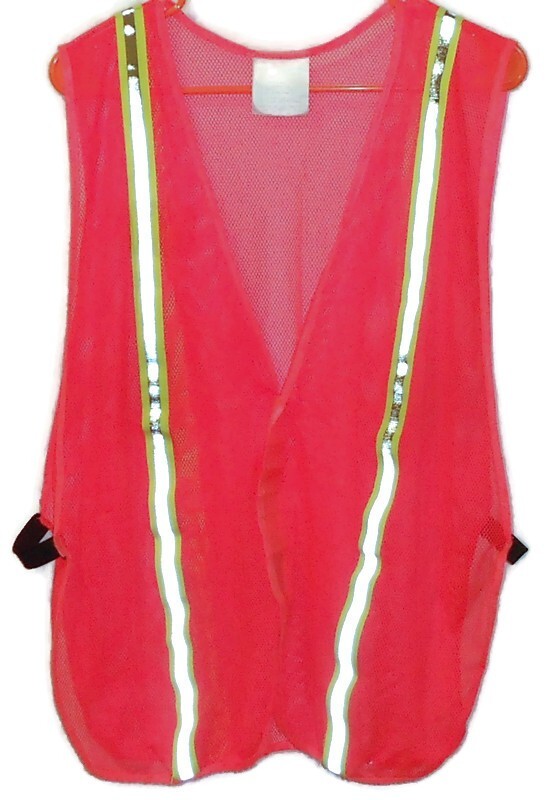 Safety Mesh Vest Orange Reflector Top Uni One Size 100% Polyester Biking Jogging