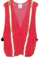 Safety Mesh Vest Orange Reflector Top Uni One Size 100% Polyester Biking Jogging