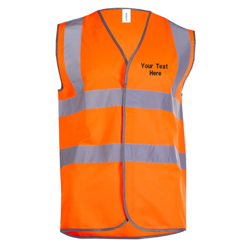 Personalised Custom Embroidered Sleeveless Vest Safety Waist Coat HI VIZ PPE