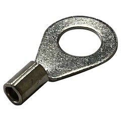 (100) Non-Insulated 16-14 Gauge 1/4 Ring Terminal Uninsulated Wire Connector USA