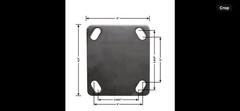 4 piece metal base plates 4×4.5 for caster wheels 3/16 Mild Steel
