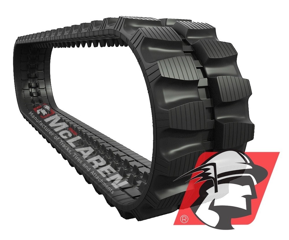 Pair of Takeuchi TL 8 Rubber Track 400x86x52 Block Pattern Rubber Tracks