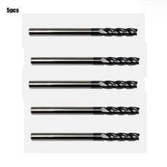 New 5 PCS – 1/8″ 4 FLUTE CARBIDE END MILL – TiALN COATED