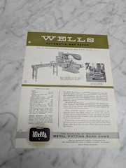 WELLS ROTO VEYOR AUTOMATIC BAR FEED MODEL 312 SALES BROCHURE INFORMATION
