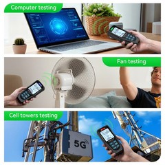 RDINSCOS EMF Detector, Detect All 3 Types of Electromagnetic Radiation Black