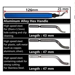 Metal Resin PVC Art Work Deburring Tool With 15 Extra High Speed Steel Blades