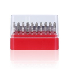 AZDENT Dental FG Diamond Bur Football Shape Egg Fine Grit Red High Speed