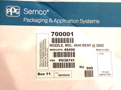 PPG SEMCO 700001 30-degree bend MODEL #640 SEALANT NOZZLES 6″ Long **LOT OF 10**