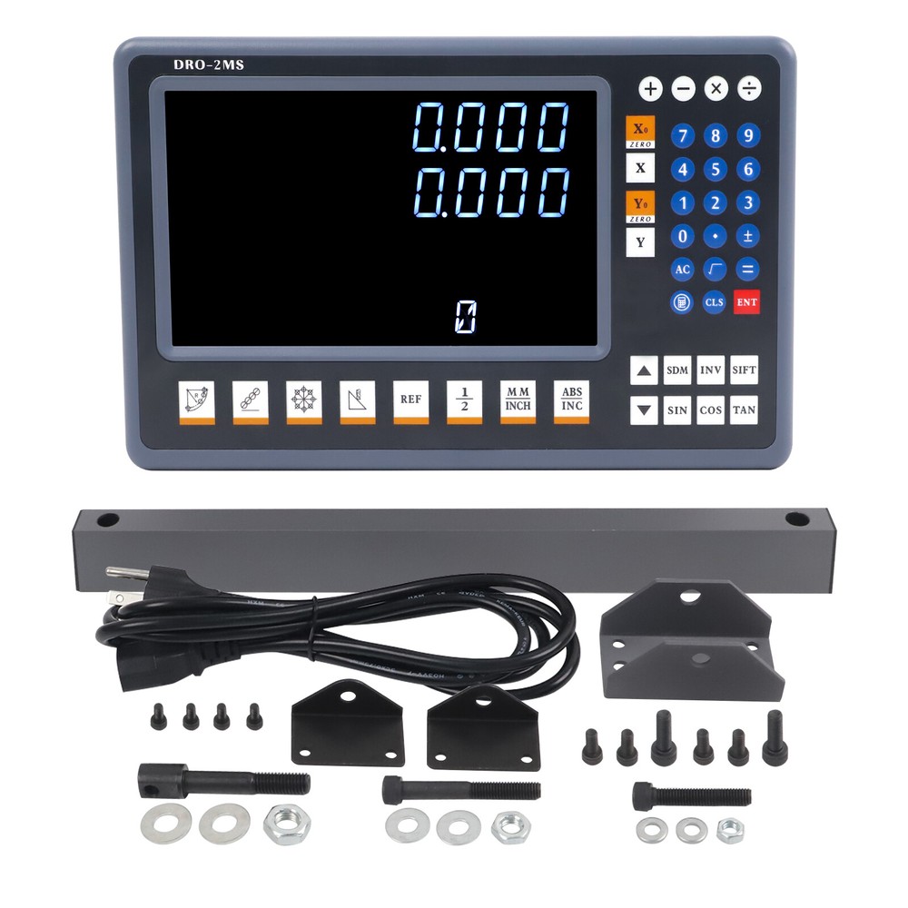 TOAUTO 2/3 Axis 8” Digital Readout LED Dro Glass Linear Scale for Milling Lathe