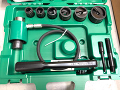 New GREENLEE 7646 Ram and Hand Pump Hydraulic Knockout Driver Kit Complete-11 T