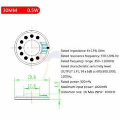 4Ω/8Ω 0.25W-3W/Miniature Speaker Stereo Woofer Loudspeaker Trumpet Various Sizes