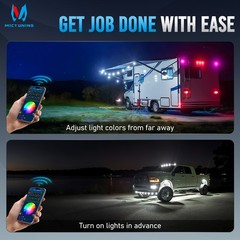 APP+Remote Wireless Switch Panel – LED Light Bar Circuit Relay System Marine Box