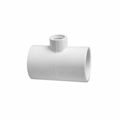 Thrifco 8114766 1 Inch x 1/2 Inch Slip x Threaded PVC Tee SCH 40
