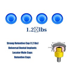 US Dental Locator Abutment Overdenture Retention Male Caps Inserts Metal Housing