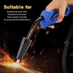 24PCS Flux Core Gasless Nozzle Welding Kit,KP1939-1 Flux Core Gasless Nozzle