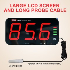 Sound Level Meter Decibel Meter 30-130dB Wall Mount Data Logging Alarm 13″ Large