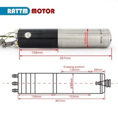 2.2KW ATC ISO20 Water Cooled Spindle Motor Automatic Tool Changer+VFD Inverter