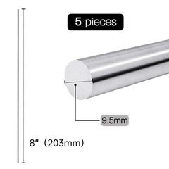 Corrosion-Resistant 6061 Aluminum Round Rod, 3/8″ Diameter, 5 Pack for Creatives