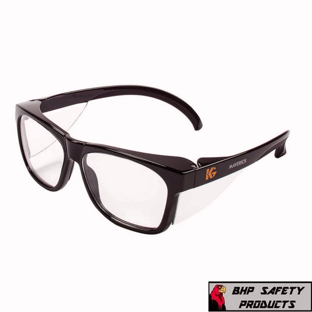 KleenGuard 49309 Maverick Black Frame Clear Anti Fog Lens Safety Glasses 12/Pair