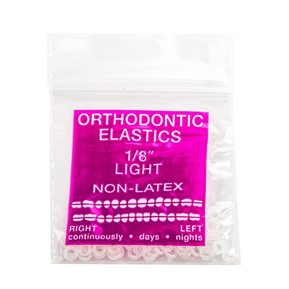 Orthodontic Elastics 3/16 Medium 4.5Oz 100 Pack Intraoral Elastic Bands Latex Fr