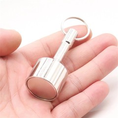 2PCS Large Neodymium Gold & Silver Testing Magnet Keychain Holder D28mm 1.1inch