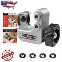 Close Quarters Tubing Cutter 1/4-1-1/8″ Silver, Lightweight Steel, Spare Wheel