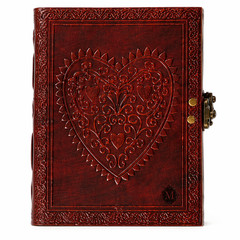 Handmade Leather Journal Notebook 8×6 with Lock Lined Pages Vintage Diary