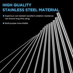 Stainless Steel Spring Wire Assortment 40 cm Music Wire 12 Sizes 104 Pcs