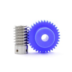 Plastic Nylon Worm Wheel Gear 1Module Transmission Gear Worm Rod Worm Gear Shaft