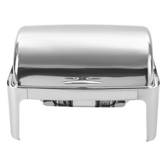 1 OR 3-compartment Roll Top Chafing Dish Buffet Set Pan Chafer Stainless Steel