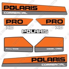 Fits Polaris Commercial Pro XD Full-Size Crew Decals UTV – 7 YEAR 3M VINYL!